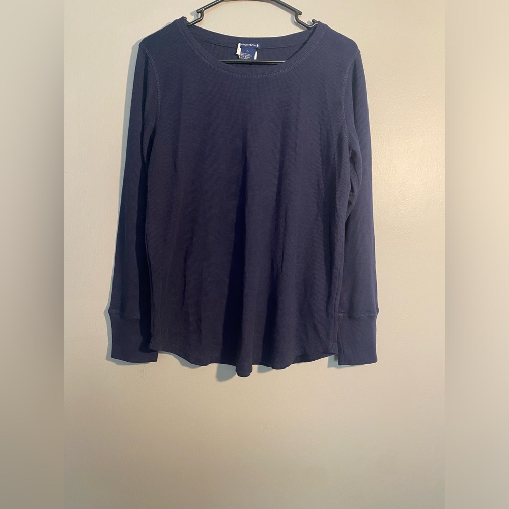 Item 22 Architect Navy Ribbed Thermal Long Sleeve Shirt